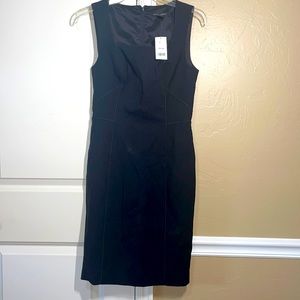 New Banana Republic WOOL Black Smart Work Fully Lined Stretch Pencil Dress 2